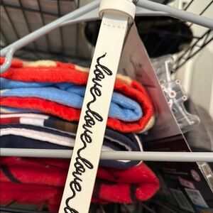 Torrid White Love Script Belt